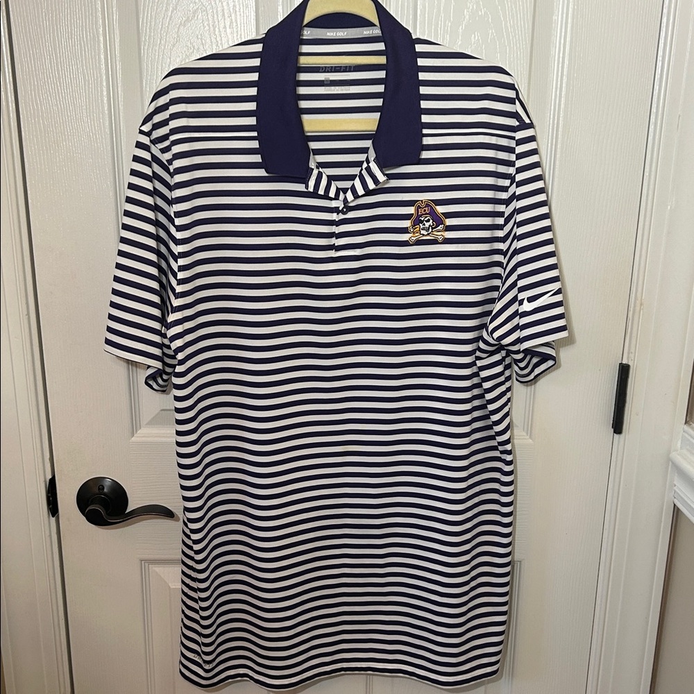 Nike East Carolina University Stripe Polo (XL)